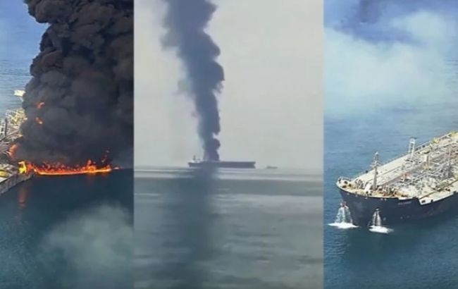 У берегов ОАЭ горит танкер с нефтью